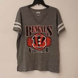 CSA Gray Bengals Football Women's Short Sleeve Tee